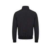 Blauer men blazer black polyamide zip turtleneck jacket with high collar and ribbed cuffs front view