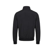 Blauer men blazer black zip-up jacket with high collar and ribbed cuffs for stylish casual wear