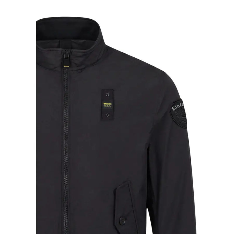 Black Blauer men blazer made in USA featuring a classic tailored design ideal for formal or business wear