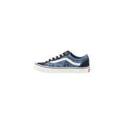 Blue patterned Vans sneaker featured in Vans Women Sneakers Blue Print Leather