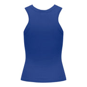 Blue ribbed tank top displayed in the product image, showcasing stylish casual wear