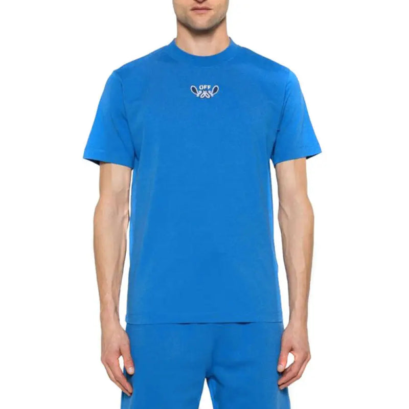 Blue short-sleeved T shirt displayed in Blue Short Sleeved T Shirt and Shorts Set