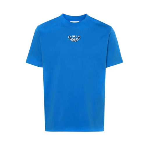 Blue short-sleeved T shirt displayed as part of Blue Shorts and T Shirt set