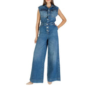 Ärmelloser blauer Jumpsuit mit Vordertaschen von Colcci