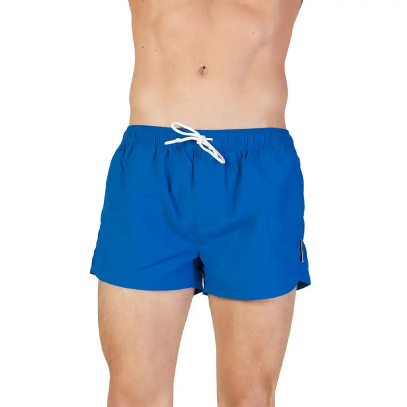 Hamaki-ho Men’s Blue Swimwear made from 100% Polyester swim trunks for men
