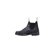 Schwarze Blundstone Herren-Lederstiefel zum Hineinschlüpfen mit elastischen Seiteneinsätzen und robuster Gummisohle, Vorderansicht