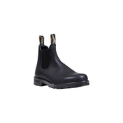 Blundstone Herren-Lederstiefel, schwarz, zum Hineinschlüpfen, Chelsea-Boot aus schwarzem Leder mit elastischen Seiteneinsätzen und Zuglaschen.