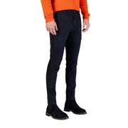 Navy blue slim-fit chinos from Borghese men trousers made of comfortable fabric ideal for formal and casual wear