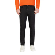 Black slim-fit denim jeans from Borghese men trousers offering a stylish and comfortable fit