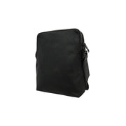Boss Men crossbody bag black polyester with textured fabric, zipper closure, and adjustable strap W16 x H20 cm