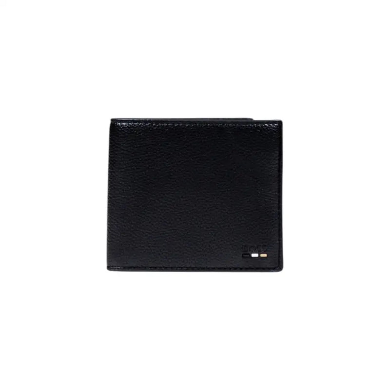 Black leather bi-fold wallet with inner pockets from Boss Men Fall Winter collection