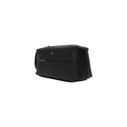 Boss men handbag black polyurethane toiletry bag with textured leather and silver-toned zipper accents size 23x11x10 cm
