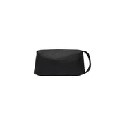 Boss men handbag black textured leather toiletry bag with short handle made of polyurethane size 23x11x10 cm