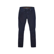 Boss men jeans blue cotton stretch regular fit slim fit dark indigo denim with subtle thigh fading