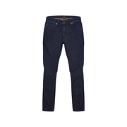 Boss men jeans blue cotton stretch regular fit slim fit dark indigo denim with subtle thigh fading