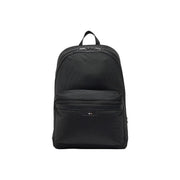 Boss men rucksack black polyester 30x40x14 cm featuring a black textured nylon backpack with minimalist design and subtle logo