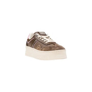 Brown and beige platform sneakers with white laces from Tommy Hilfiger Jeans