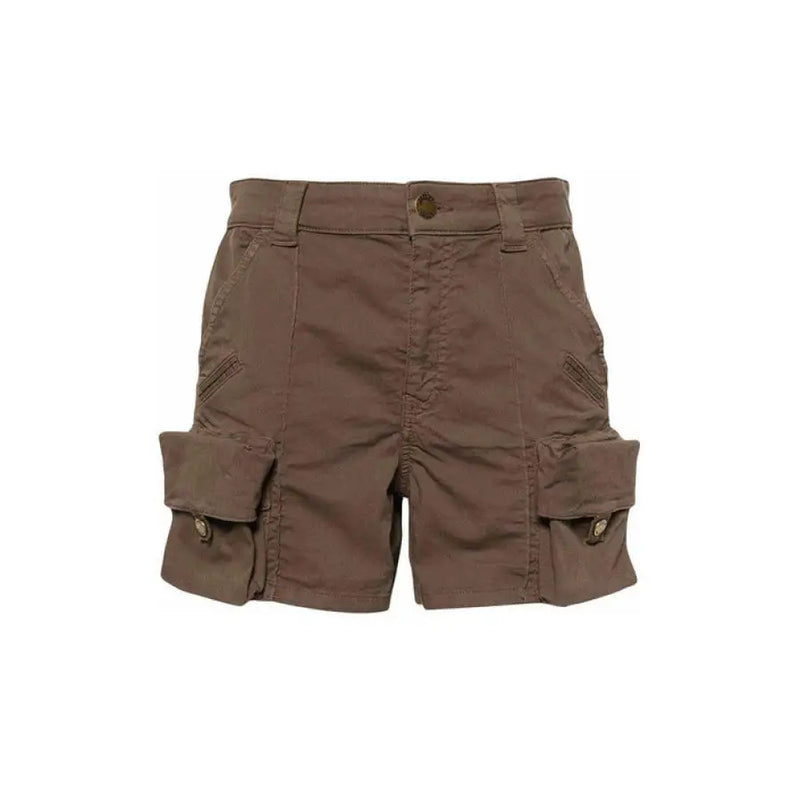 Brown cargo shorts displayed in a product listing showcasing men’s casual wear