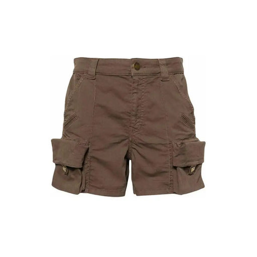 Brown cargo shorts displayed in a product listing showcasing men’s casual wear