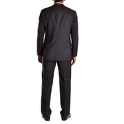 Schwarzer Herren-Wollanzug von Burberry mit Nadelstreifen, elegantem, tailliertem Design, ideal für Business oder Veranstaltungen.