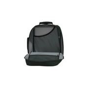 Black laptop backpack with gray mesh compartments from cabin zero men classic 28l rucksack green polyester 28l