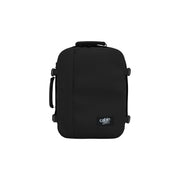 Black cabin zero carry-on suitcase with sleek minimalist design and durable fabric exterior for travel use