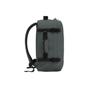 Gray Cabin Zero men classic waterproof backpack with black straps and durable polyester fabric exterior 44L capacity