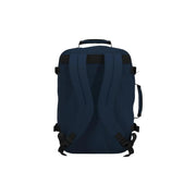 Navy blue Cabin Zero men classic rucksack made of polyester with black straps and a top handle, 36 liters capacity