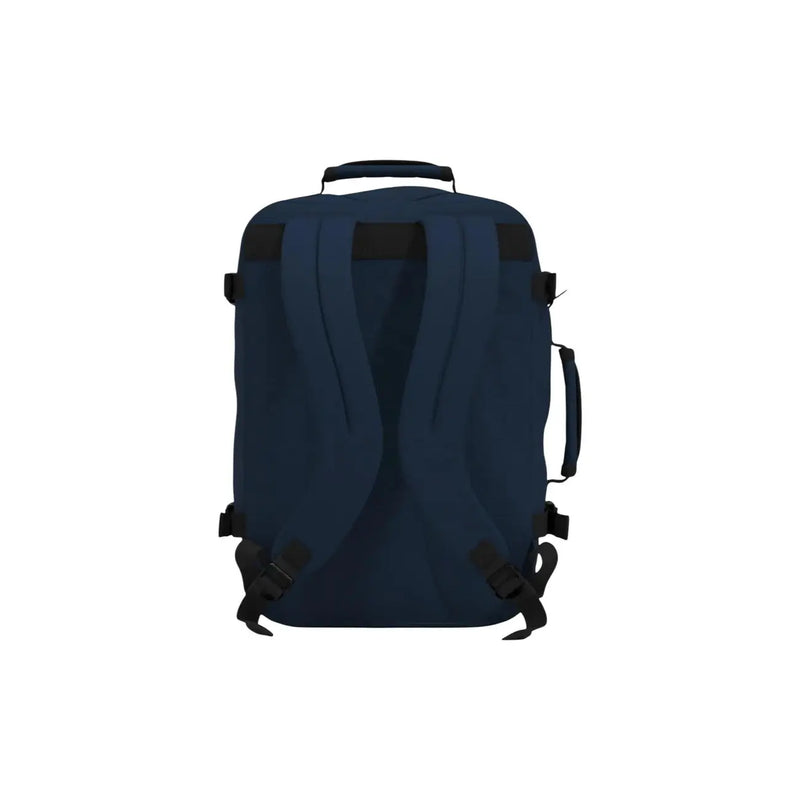 Navy blue Cabin Zero men classic rucksack made of polyester with black straps and a top handle, 36 liters capacity