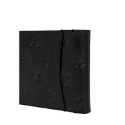 Black bi-fold leather wallet with embossed CK logos from Calvin Klein for men