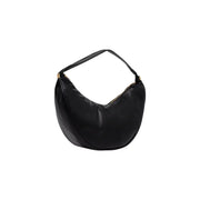 Calvin Klein black leather hobo bag with gold-tone hardware and interior pockets for organized storage