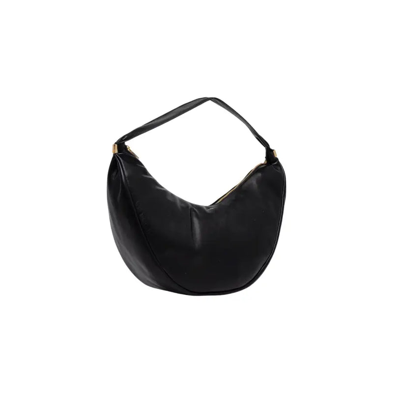 Calvin Klein black leather hobo bag with gold-tone hardware and interior pockets for organized storage