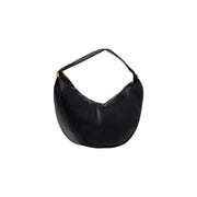 Calvin Klein black leather hobo bag with gold-tone hardware and interior pockets for organized storage