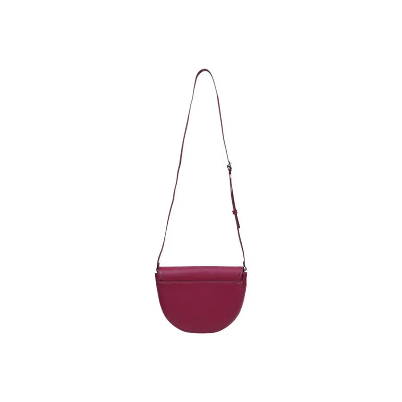 Calvin Klein bordeaux polyurethane shoulder bag for women in sleek burgundy leather with minimalist design and adjustable strap