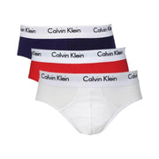 Calvin Klein boys red print underwear briefs in navy red and white with branded elastic waistbands for comfort