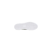 White rubber sole with grid pattern of calvin klein jeans black leather sneakers for men