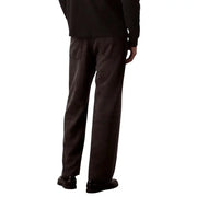 Calvin Klein jeans men baggy jeans black lyocell viscose showing back side with dark gray wide-leg relaxed fit denim
