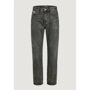 Calvin Klein Jeans men dark gray denim jeans with straight-leg cut and classic five-pocket design
