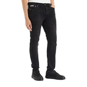 Calvin Klein Jeans men black cotton denim slim jeans with a modern slim-fit design and subtle fading for a contemporary look