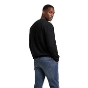Calvin Klein Jeans men black cotton long-sleeved crewneck sweatshirt front view