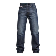 Calvin Klein Jeans Herren-Jeans aus blauem Baumwoll-Denim in Dunkelindigo mit geradem Bein und dezenter Waschung für Herbst und Winter
