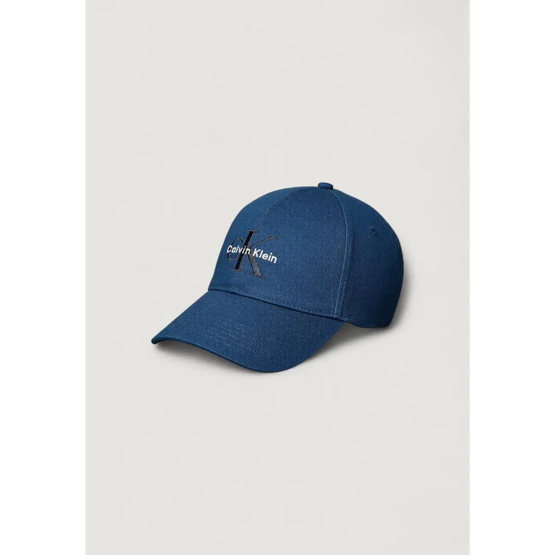 Blue Calvin Klein Jeans baseball cap made of organic cotton with embroidered logo in one size for men