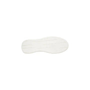 White rubber sole with minimalist textured grooves on black calvin klein jeans men leather sneakers ym0ym01344