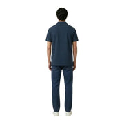 Navy blue cotton short sleeve polo shirt by Calvin Klein Jeans for men in size L ideal for casual wear