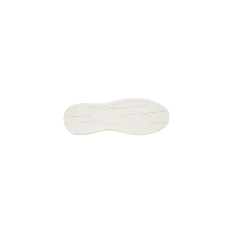 Calvin klein jeans men white leather sneakers with a white rubber sole featuring subtle horizontal grooves