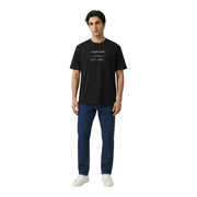 Schwarz Calvin Klein Jeans Herren-T-Shirt aus Baumwolle mit weißem Logo und charakteristischem Aufdruck auf den kurzen Ärmeln