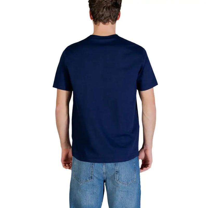 Calvin Klein Jeans Herren-T-Shirt, marineblau, kurzärmelig, Rundhalsausschnitt, aus 100 % Baumwolle mit blauem Monogramm-Design