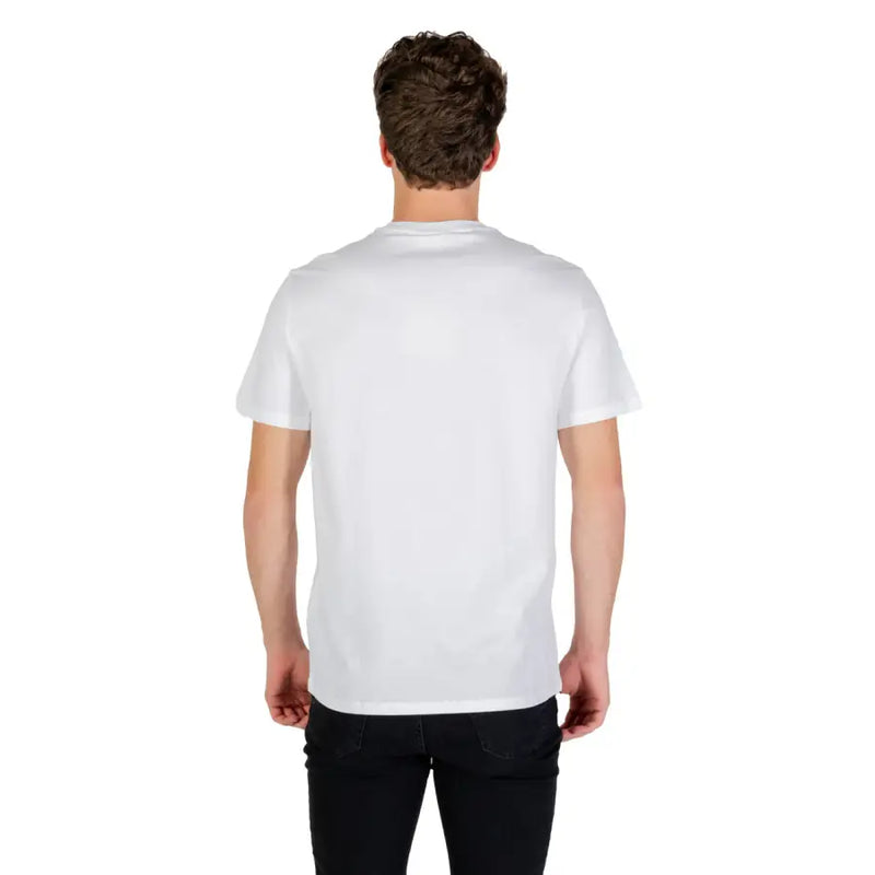 White cotton crew-neck t-shirt for men by Calvin Klein Jeans featuring a classic casual design