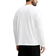 Calvin Klein Jeans Männer t-shirt Weißes, langärmeliges Oberteil mit Rundhalsausschnitt aus weichem Baumwollstoff für die Freizeit.