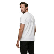 White cotton crew-neck short sleeve t-shirt for men by Calvin Klein Jeans ideal for casual wear